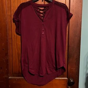 Maroon top